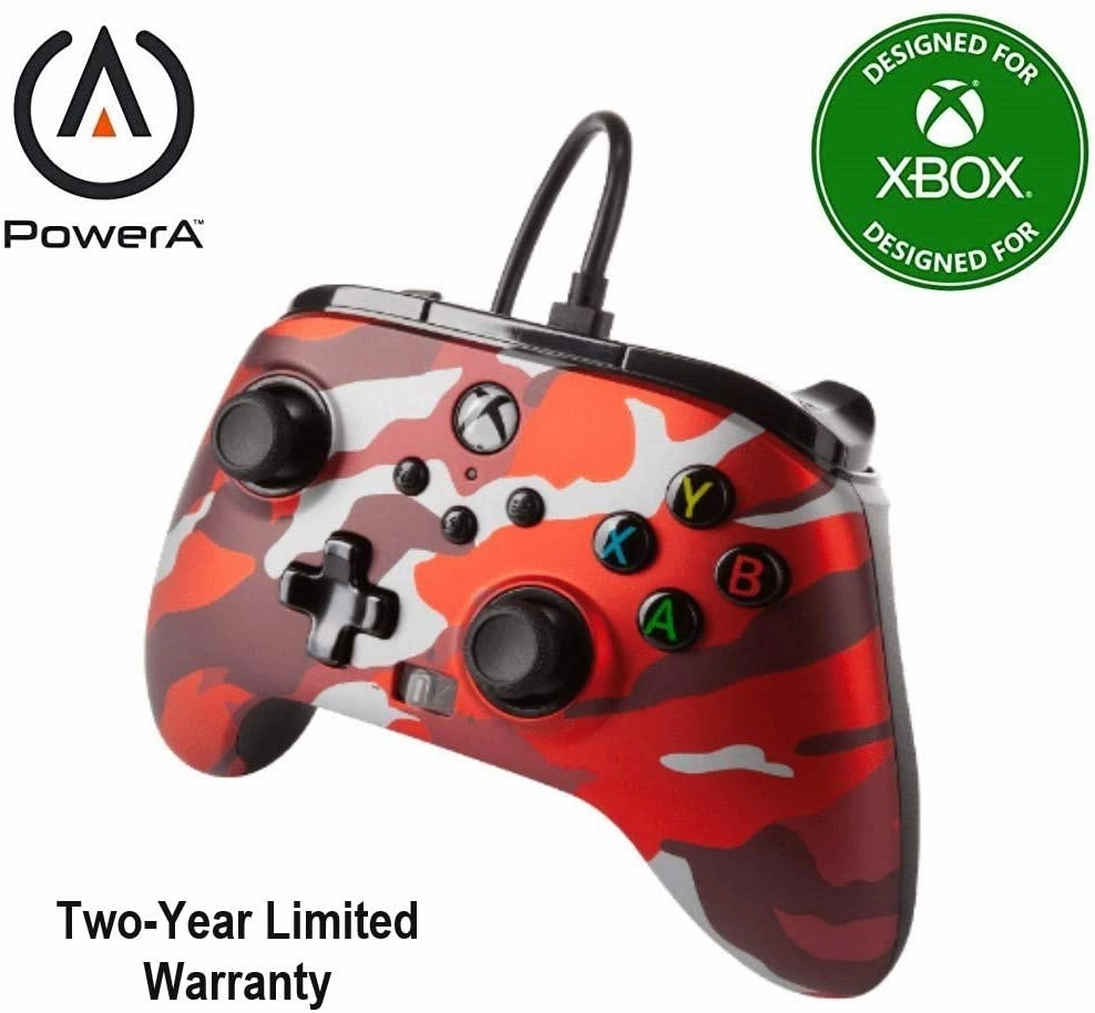 PowerA Enhanced Wired Controller For Xbox - Metallic Red Camo