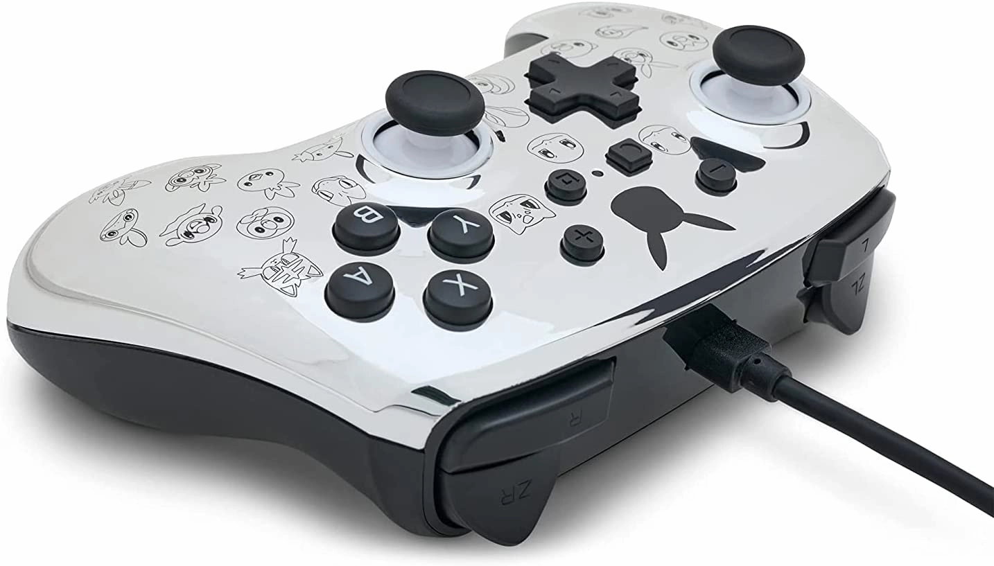 PowerA Pokmon Enhanced Wired Controller for Nintendo Switch  Pikachu Black & Silver