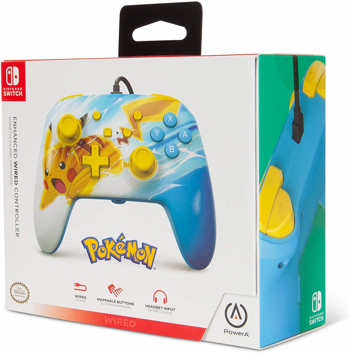 PowerA Pokmon Enhanced Wired Controller for Nintendo Switch  Pikachu Charge