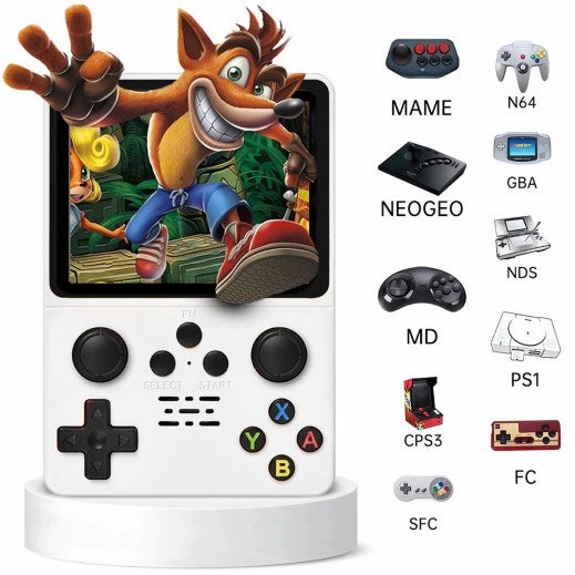 R36S Retro Handheld Video Game Console 3.5 Inch 64GB - White