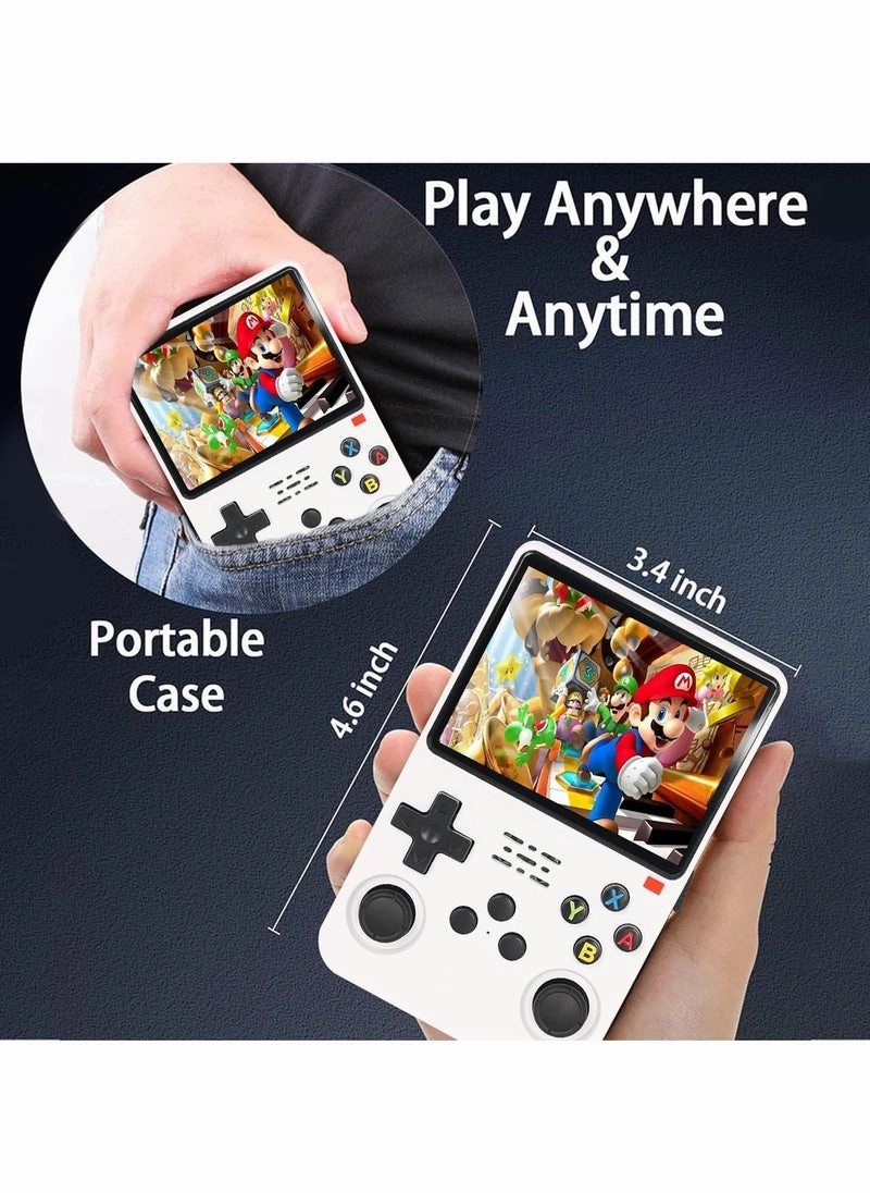 R36S Retro Handheld Video Game Console 3.5 Inch 64GB - White