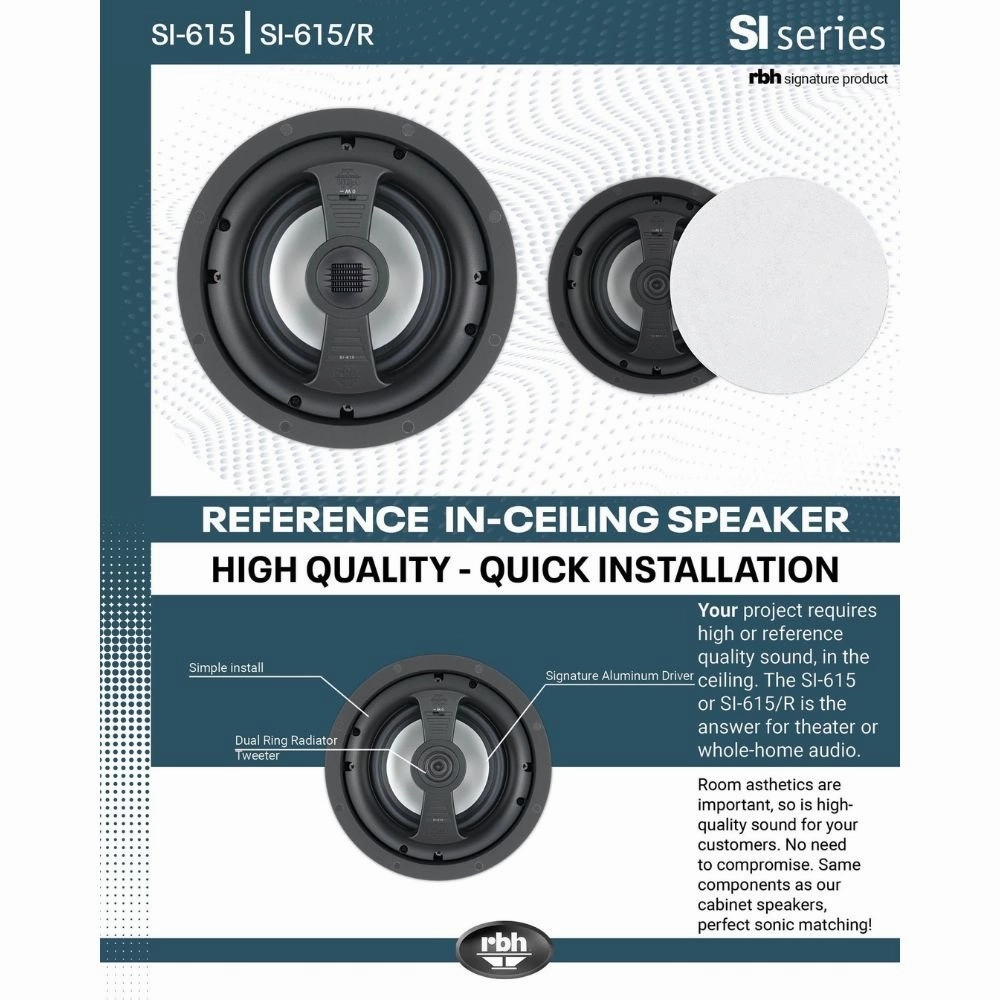 RBH SI-615/R Signature 2-way in-ceiling speaker