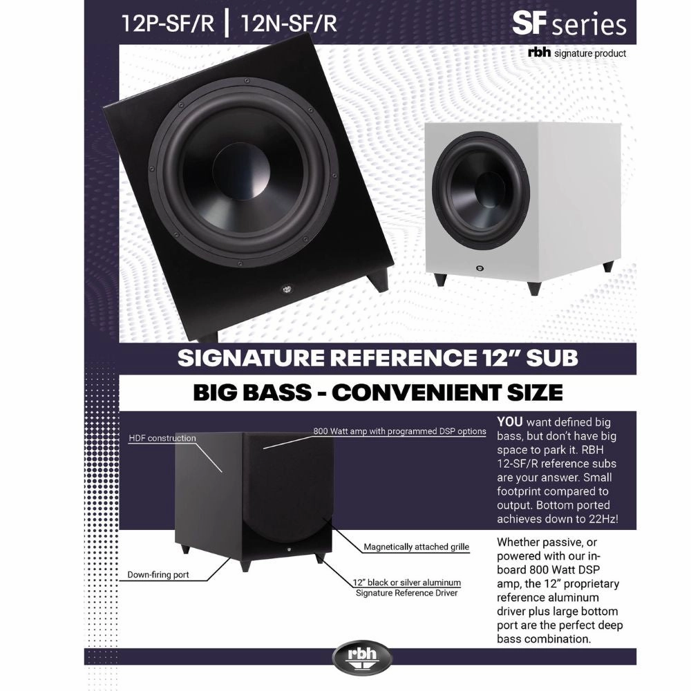 RBH Sound 12N-SF/R Freestanding Non-Powered Subwoofer (Each)