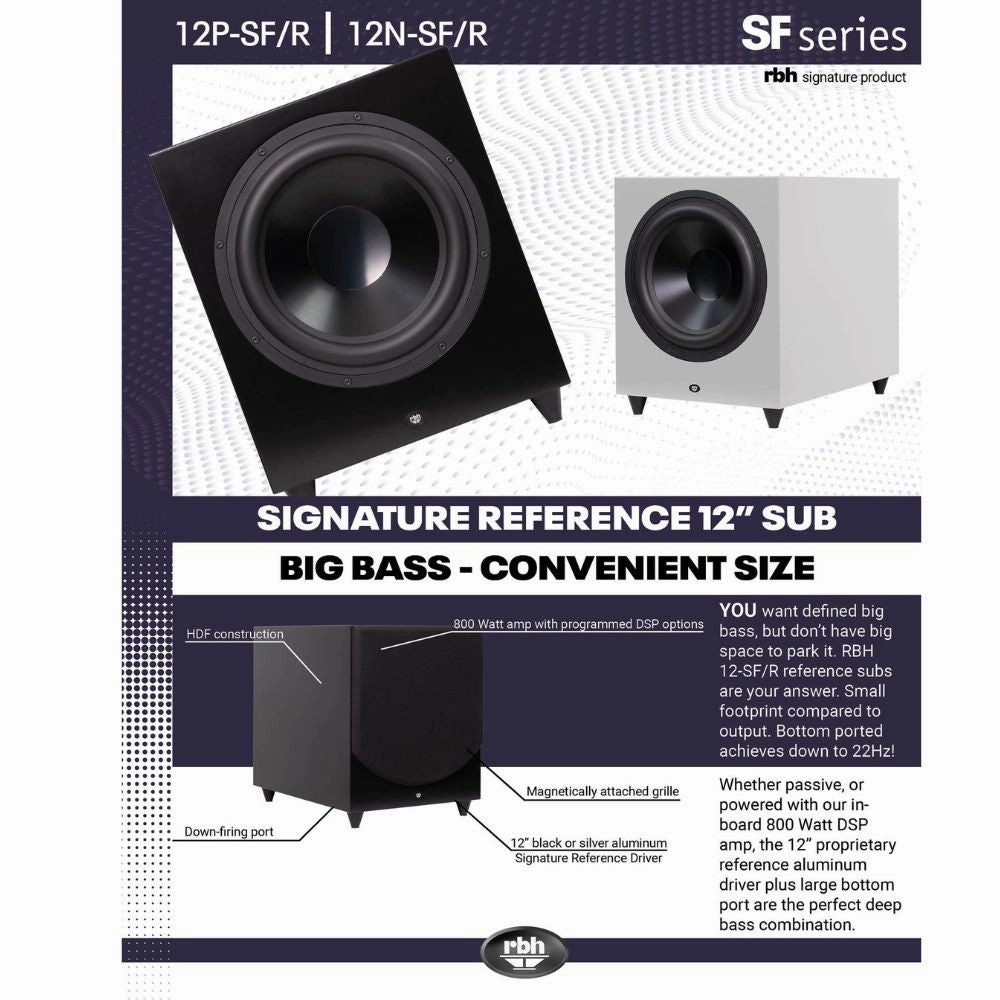RBH Sound 12N-SF/R Freestanding Non-Powered Subwoofer (Each)