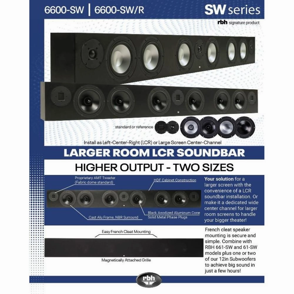 RBH Sound 6600-SW Passive Soundbar