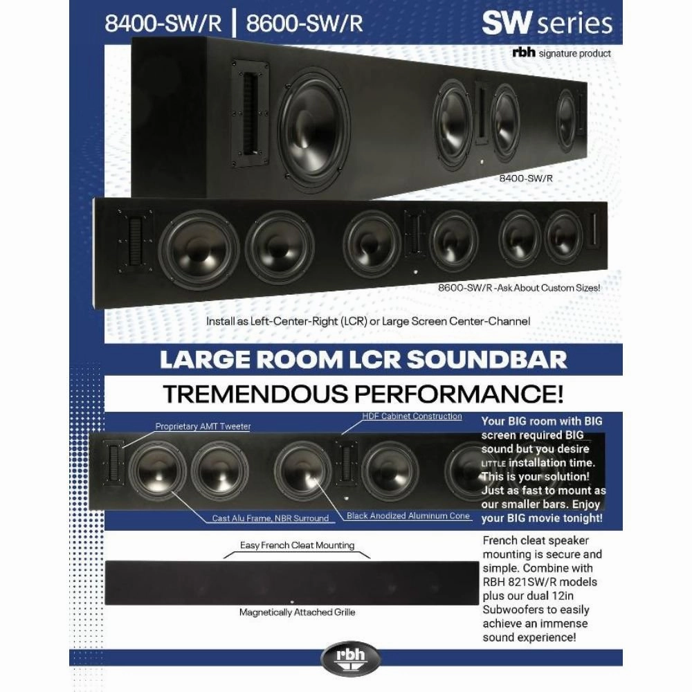 RBH Sound 8400-SW/R Passive Soundbar