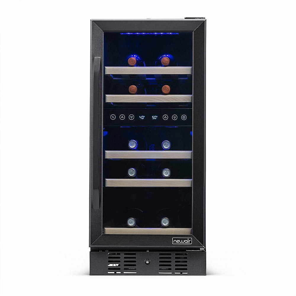 REFURB Newair Built-In Dual Zone Wine Cooler w/ Beech Wood Shelves, 29 Bottles