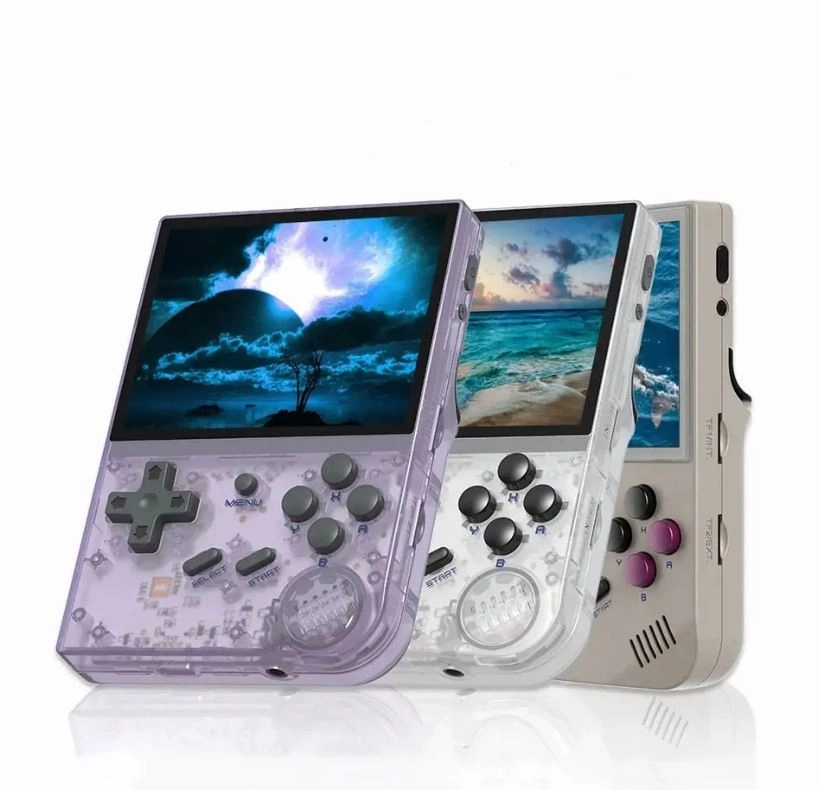 RG35XX Retro Handheld Game Console 3.5 Inch - Tranperant White