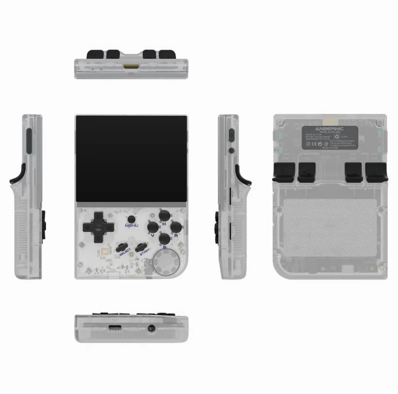 RG35XX Retro Handheld Game Console 3.5 Inch - Tranperant White