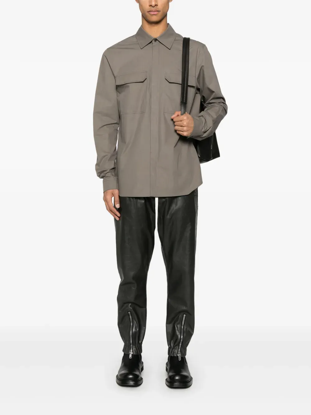 RICK OWENS - Men Camicia Work Shirt Shoes_rick-owens