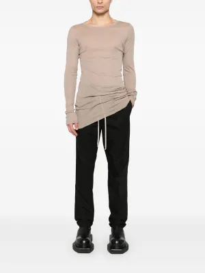 RICK OWENS - Men Cotton Drawstring Slim Long Pants Shoes_rick-owens