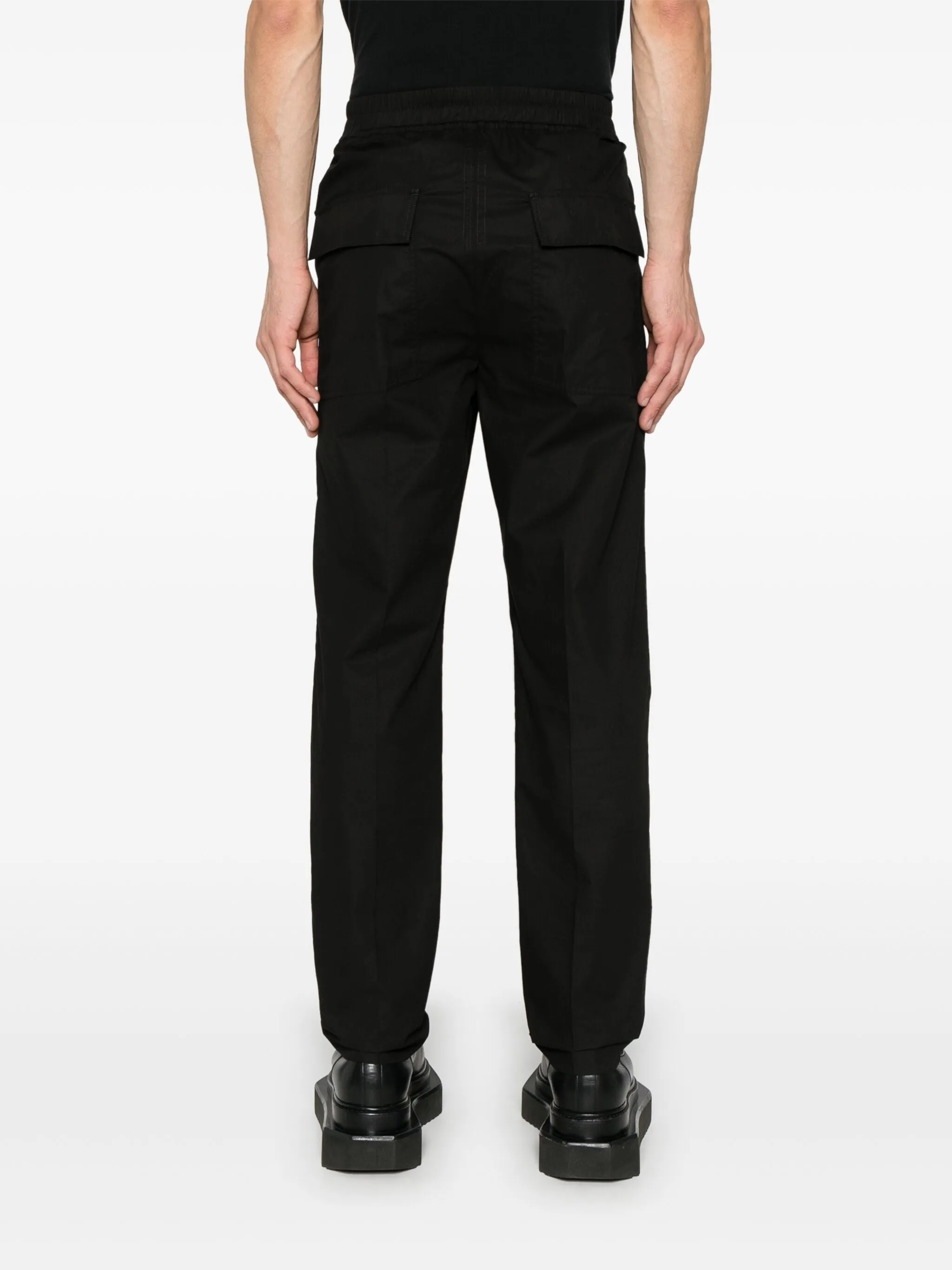 RICK OWENS - Men Cotton Drawstring Slim Long Pants Shoes_rick-owens