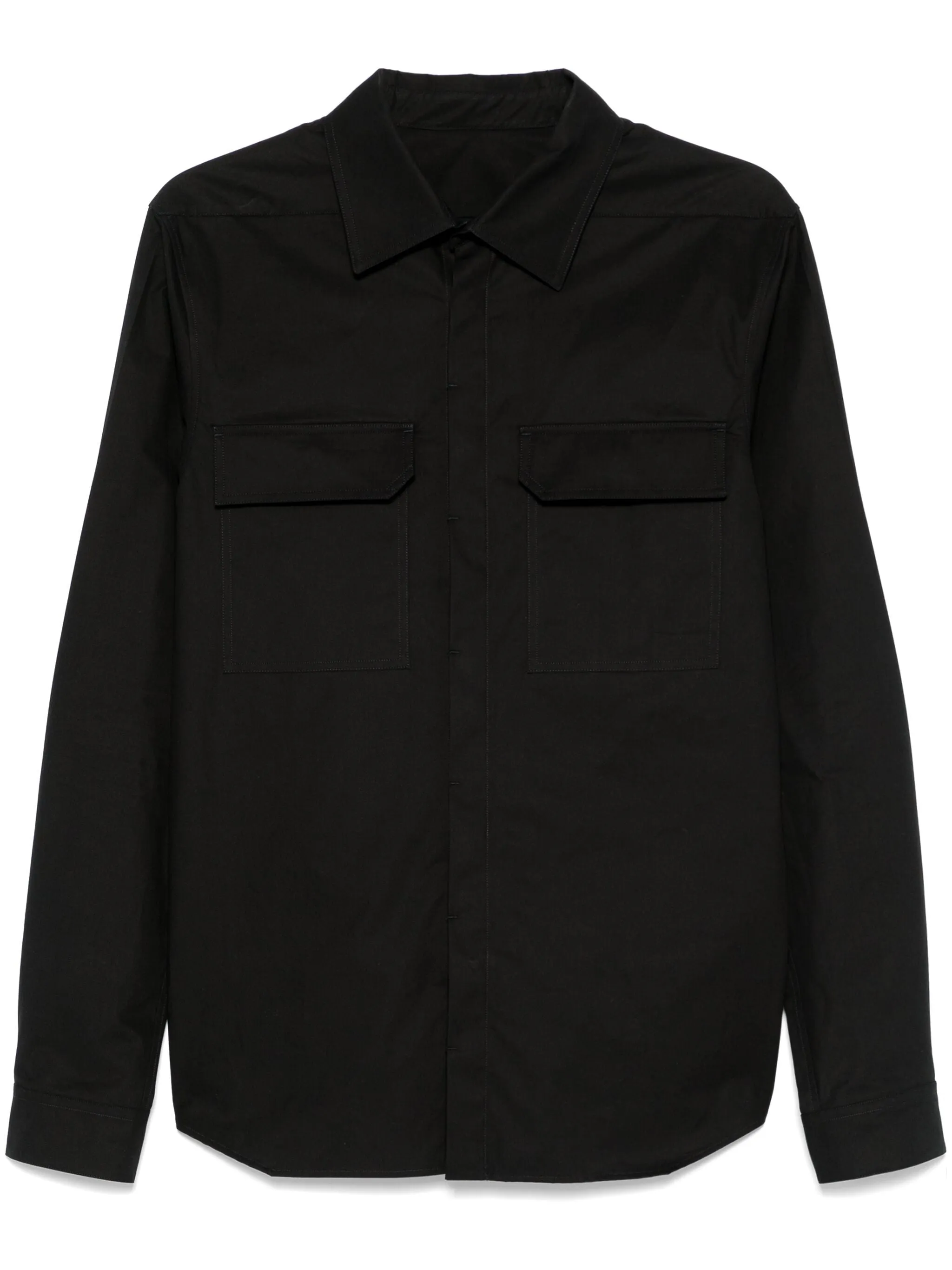 RICK OWENS - Men Cotton Work Shirt Shoes_rick-owens