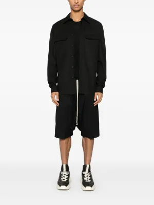 RICK OWENS - Men Cotton Work Shirt Shoes_rick-owens