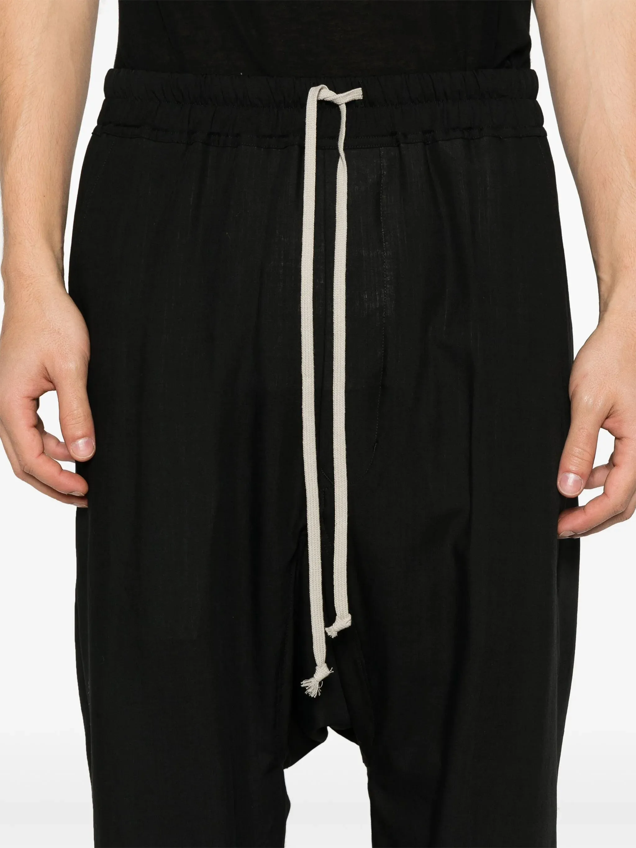 RICK OWENS - Men Drawstring Cropped Pantaloni Shoes_rick-owens