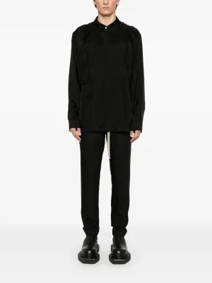 RICK OWENS - Men Drawstring Slim Long Pantaloni Shoes_rick-owens