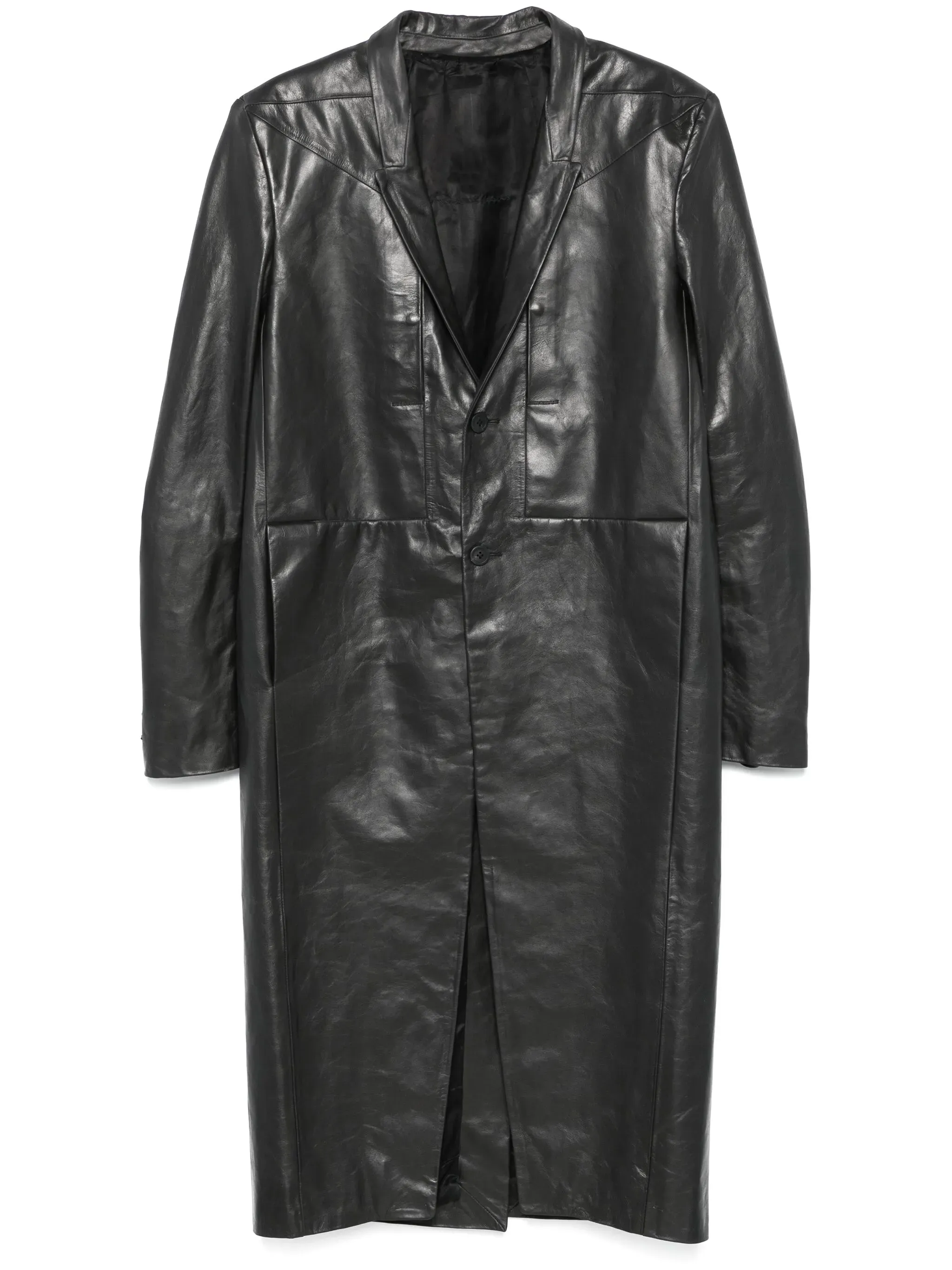 RICK OWENS - Men Leather Lido Coat Shoes_rick-owens