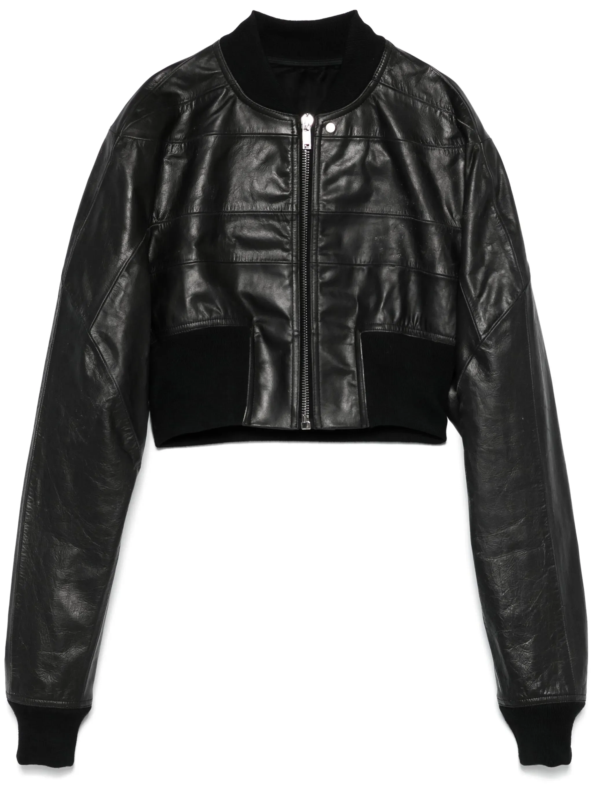 RICK OWENS - Women Cropped Leather Girdered Bomber Shoes_rick-owens