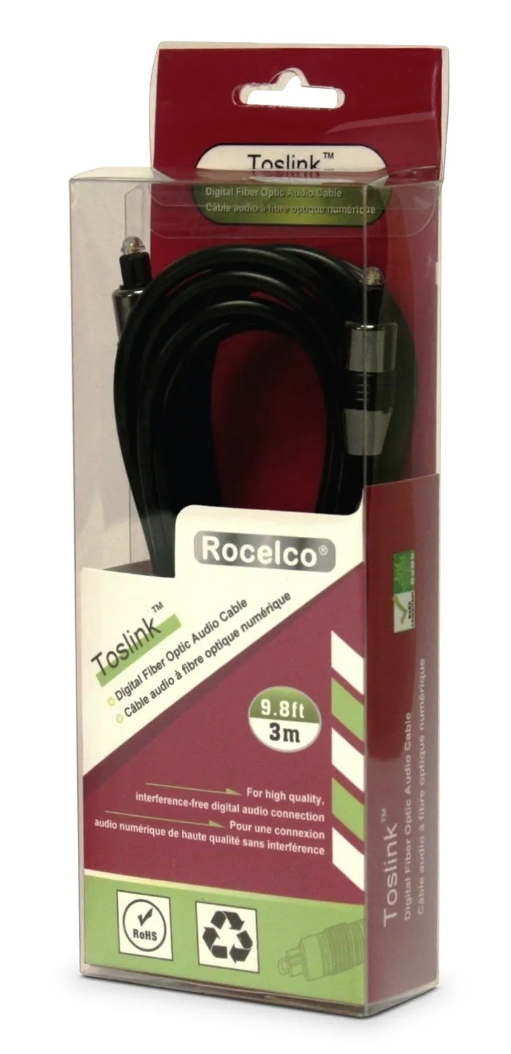 Rocelco 3M Fiber Optic Cable - TOSLINK-3M tv wall mount, 55 inch tv