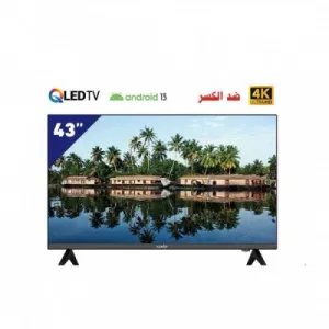 Samix LED TV 43Inch, QLED Smart TV, Android, Double Glass, 2HDMI & 2USB tv stand, curved tv