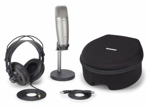 Samson Audio Pro Podcasting Pack noise cancelling headphones, bluetooth earbuds