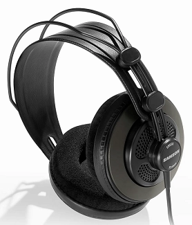 Samson SR850 Semi-Open Studio Headphones with FREE 25-Foot Extension Cable noise cancelling headphones, bluetooth earbuds