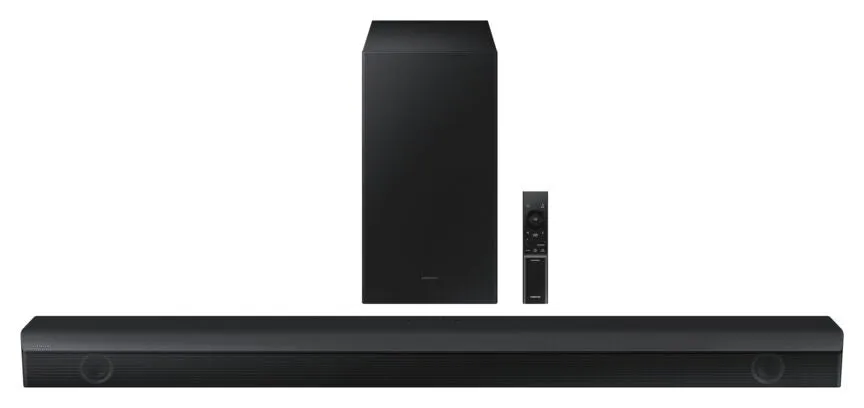 Samsung 430W 3.1ch Soundbar with Dolby Audio and DTS Virtual:X - HW-B650/ZC tv wall mount, 55 inch tv