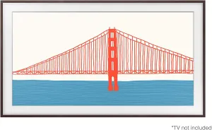 Samsung Modern Brown 50" Customizable Frame for 2021 The Frame TV - VG-SCFA50BWBZA tv wall mount, 55 inch tv