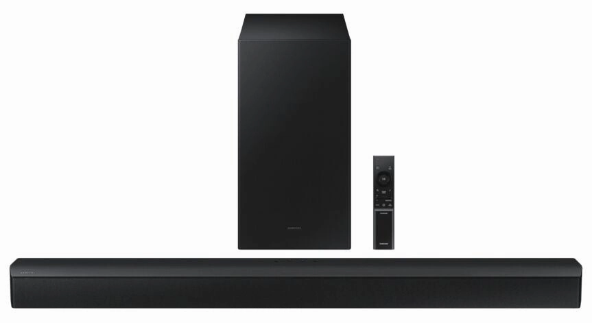 Samsung 300W 2.1ch Soundbar with Dolby Audio - HW-B450/ZC tv wall mount, 55 inch tv