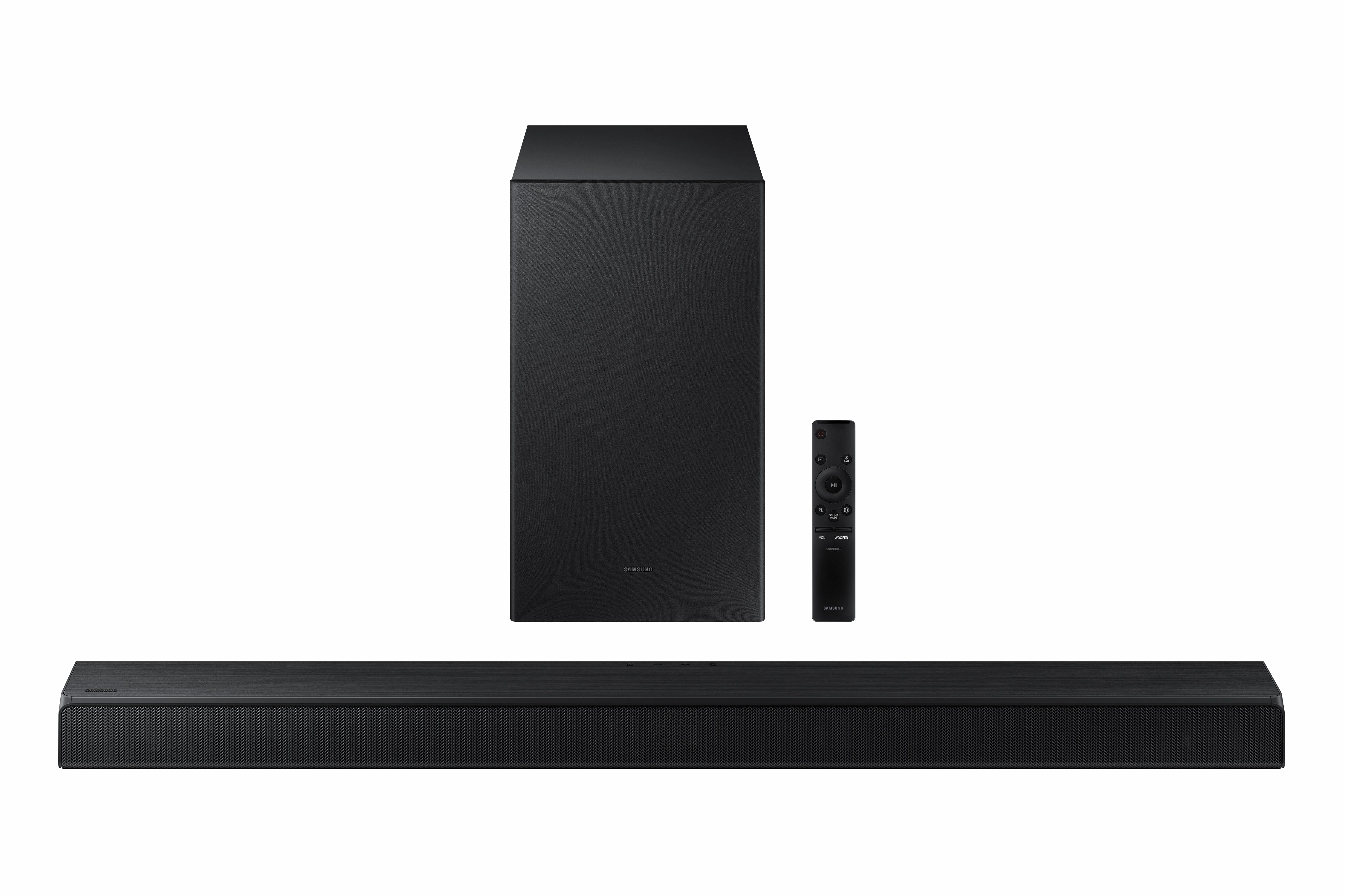 Samsung 410W 2.1ch Soundbar w/Dolby 5.1 / DTS Virtual:X - HW-A550 tv wall mount, 55 inch tv