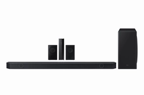 Samsung 540W 9.1.2 ch Dolby Atmos Soundbar with Wireless Subwoofer - HW-Q910D/ZC tv wall mount, 55 inch tv