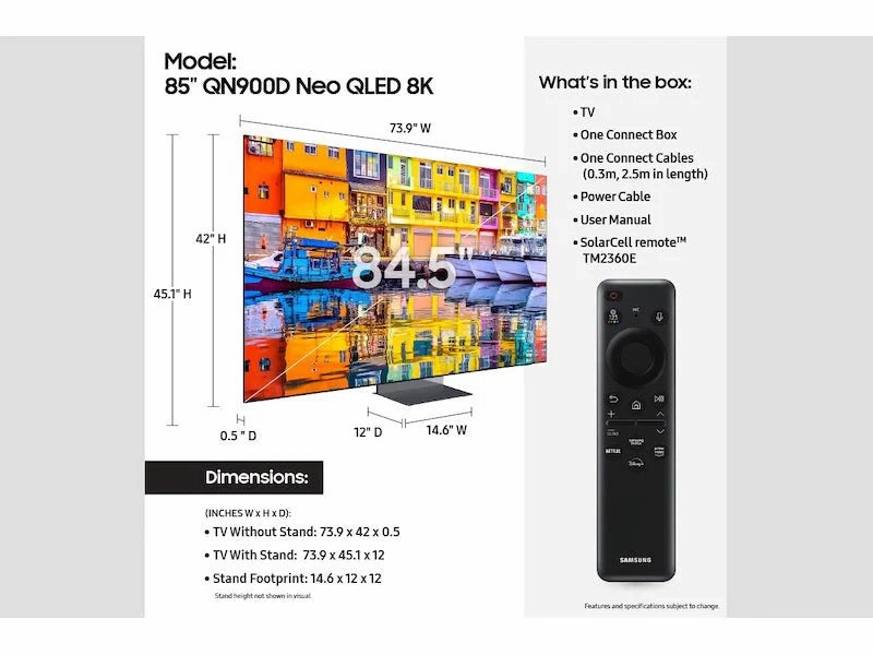 Samsung Neo QLED 8K QN900D TV Screen