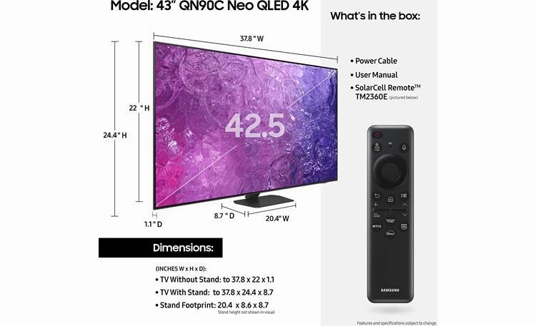 Samsung Neo QLED QN90C TV Screen
