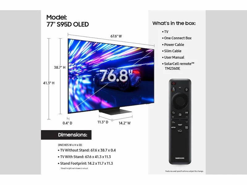 Samsung OLED S95D TV Screen