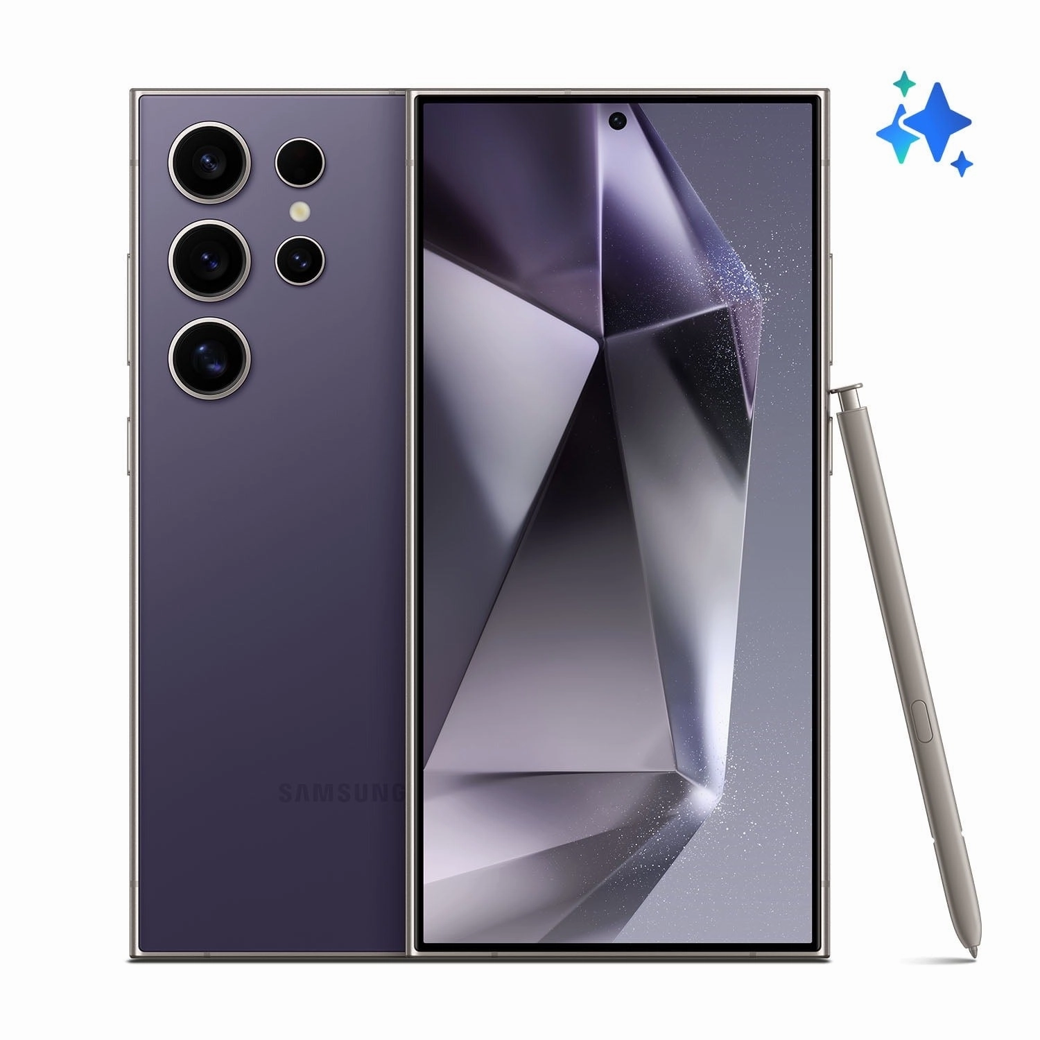 Samsung SM-S928UZVEXAA Galaxy S24 Ultra 256GB Unlocked Android Cell Phone with 200MP Camera, Titanium Violet Cell Phone