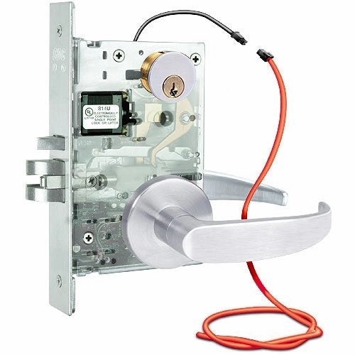 SDC Z7620LQRE Motorized ELR Controlled Mortise Lock, Unlocked Both Sides, Passage LH, 626, REX, Eclipse Rose