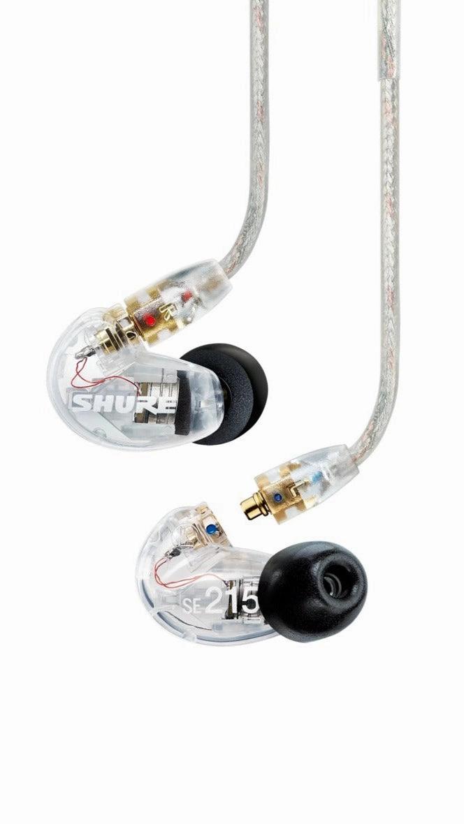 SHURE SE215CL Sound Isolating Earphones w/ Dynamic MicroDriver & Detachable Cable (Clear)