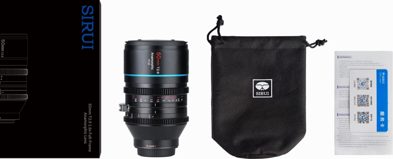 Sirui Anamorphic Lens 1.6x Full Frame 50mm T2.9 Nikon Z-Mount