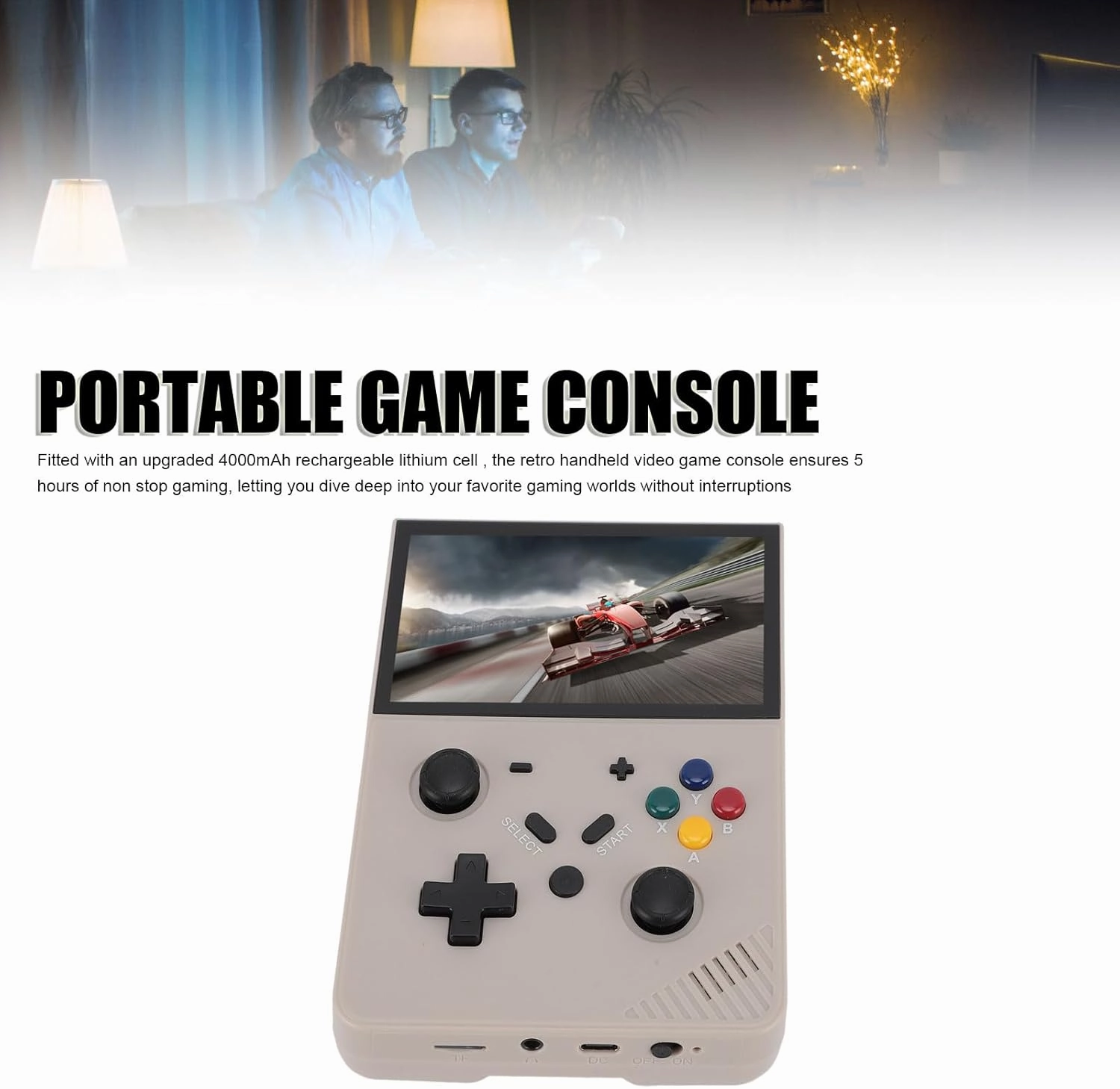 SJGAM Retro Handheld R43 PRO Video Game Console 4.3 Inch 4K Screen Portable Pocket Video Player 64GB