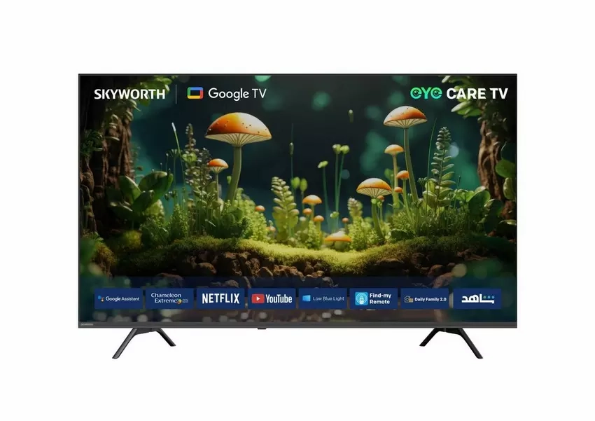 Sky Worth LED TV 60Inch, 4K Smart Google TV, 3HDMI & 2USB, Netflix, Amazon Instant Video tv stand, curved tv