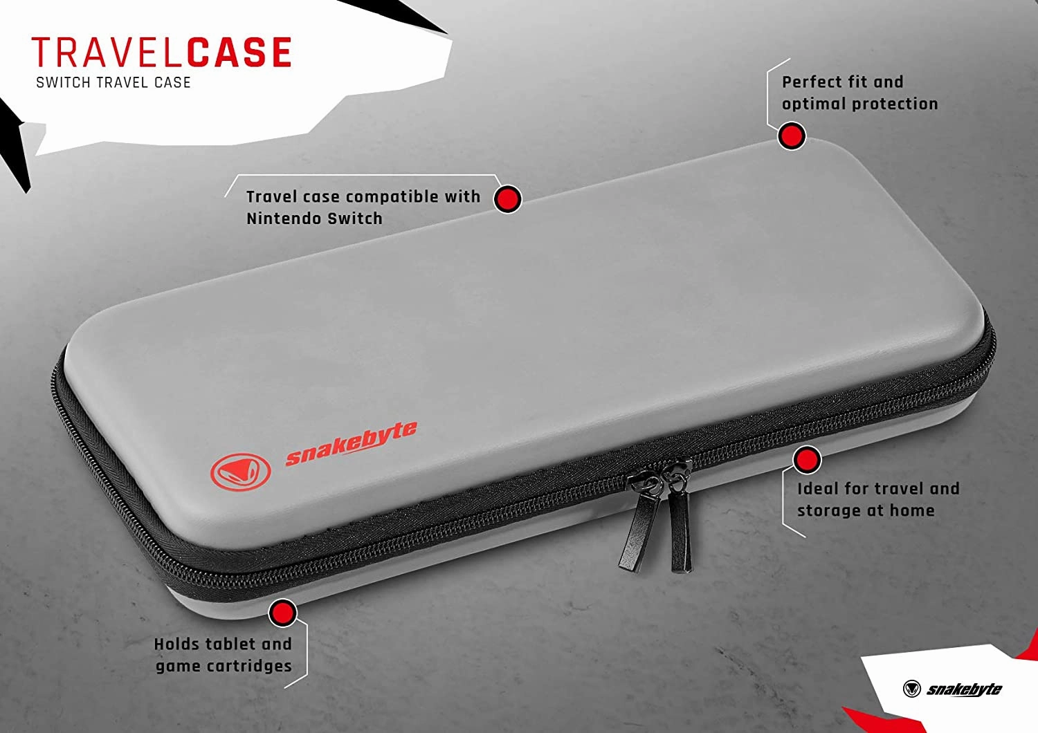 Snakebyte NSW Travel: Case for use For Nintendo Switch