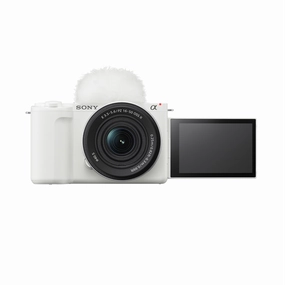 Sony Alpha ZV-E10 II Mirrorless Camera with 16-50mm Lens - White dslr camera