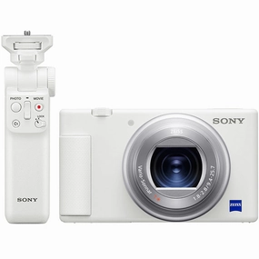 Sony ZV-1 Digital Vlog Camera With Bluetooth Grip (White) photo