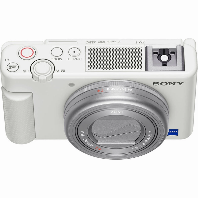 Sony ZV-1 Digital Vlog Camera With Bluetooth Grip (White)