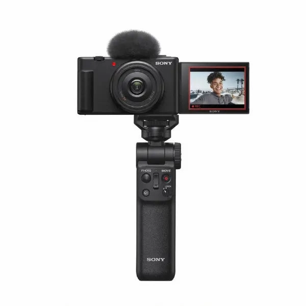 Sony ZV-1F Digital Vlog Camera With Bluetooth Grip (Black)