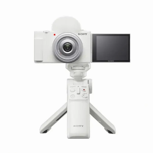 Sony ZV-1F Digital Vlog Camera With Bluetooth Grip (White) photo