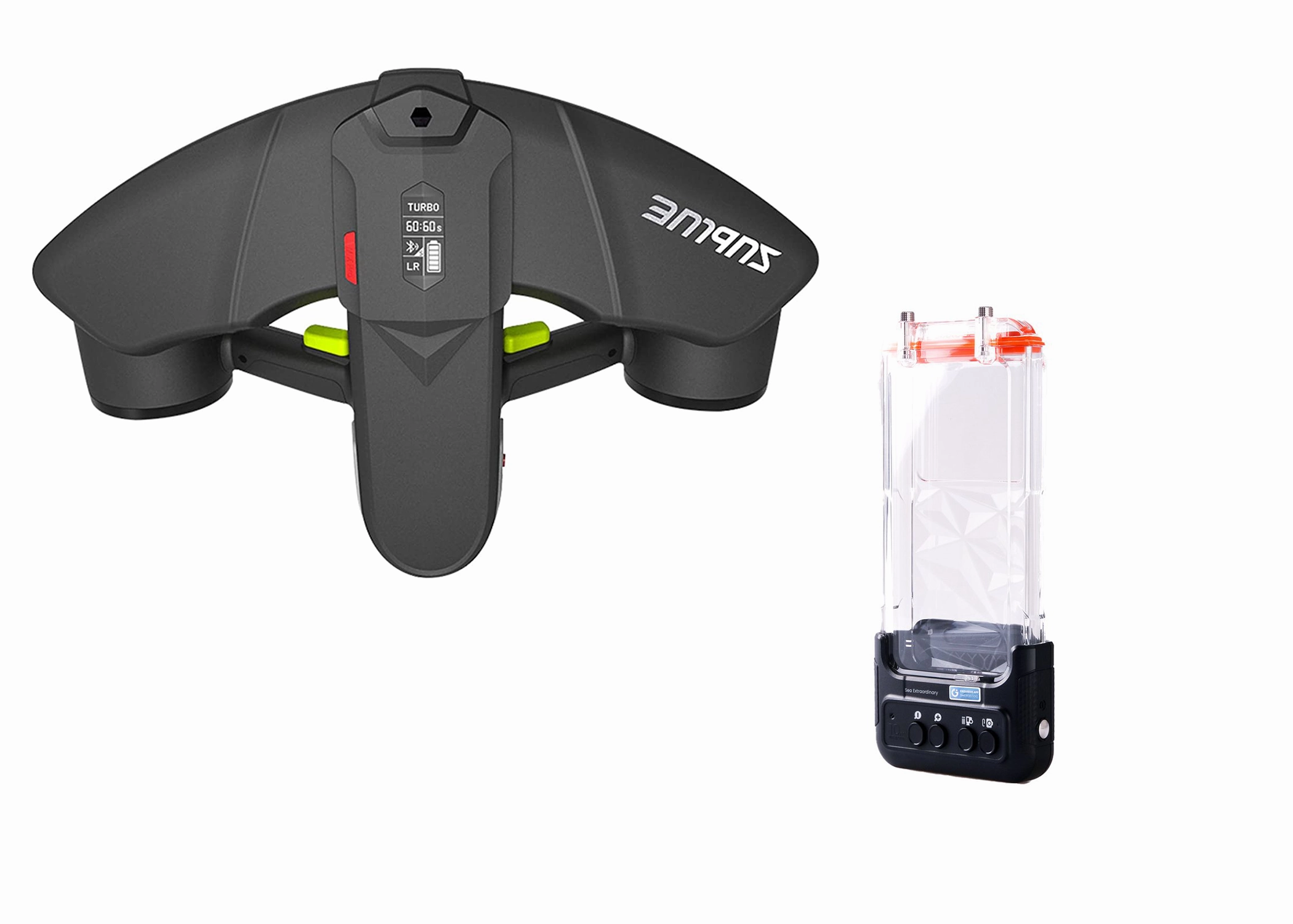 Special Bundle: Sublue Navbow Electric Underwater Scooter and Sublue Smart Waterproof Phone Case H1