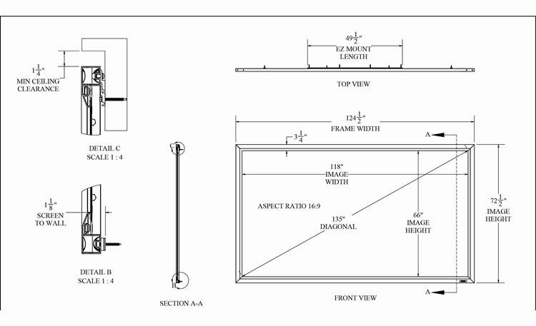Stewart Filmscreen - StudioTek 130 G4 Wallscreen Deluxe Screen