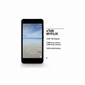 Takumi KAZN20PP e-Talk MyFlix Prepaid for Verizon Black Cell Phone