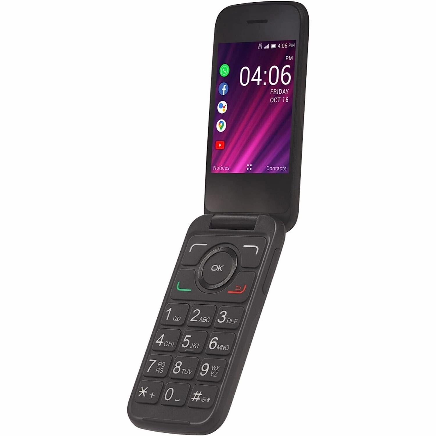 TCL 4058G Go Flip 2 8GB Factory Unlocked 4G LTE GSM Smart Flip Phone